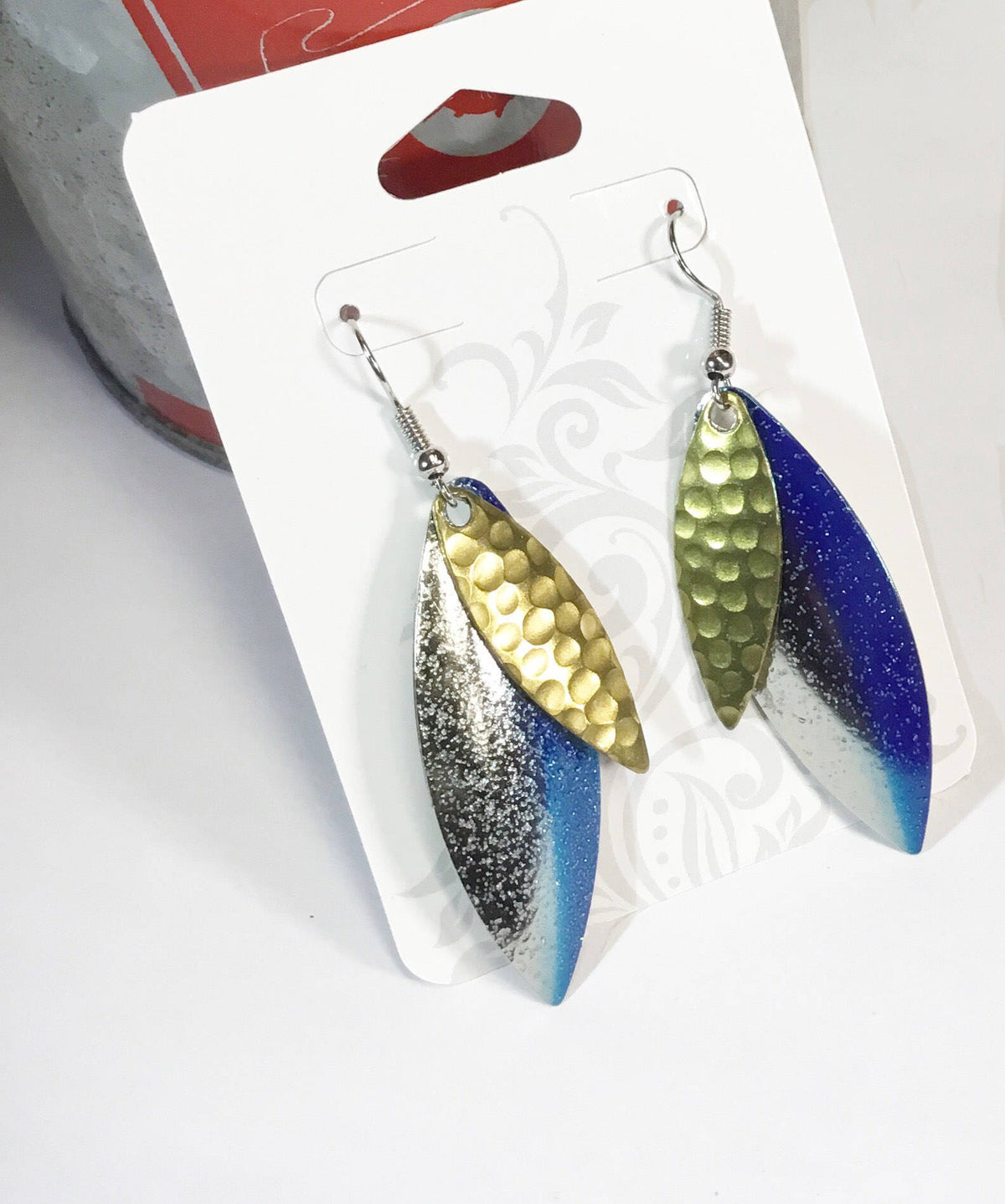 Bluefish Blue Lure Earrings — view 3