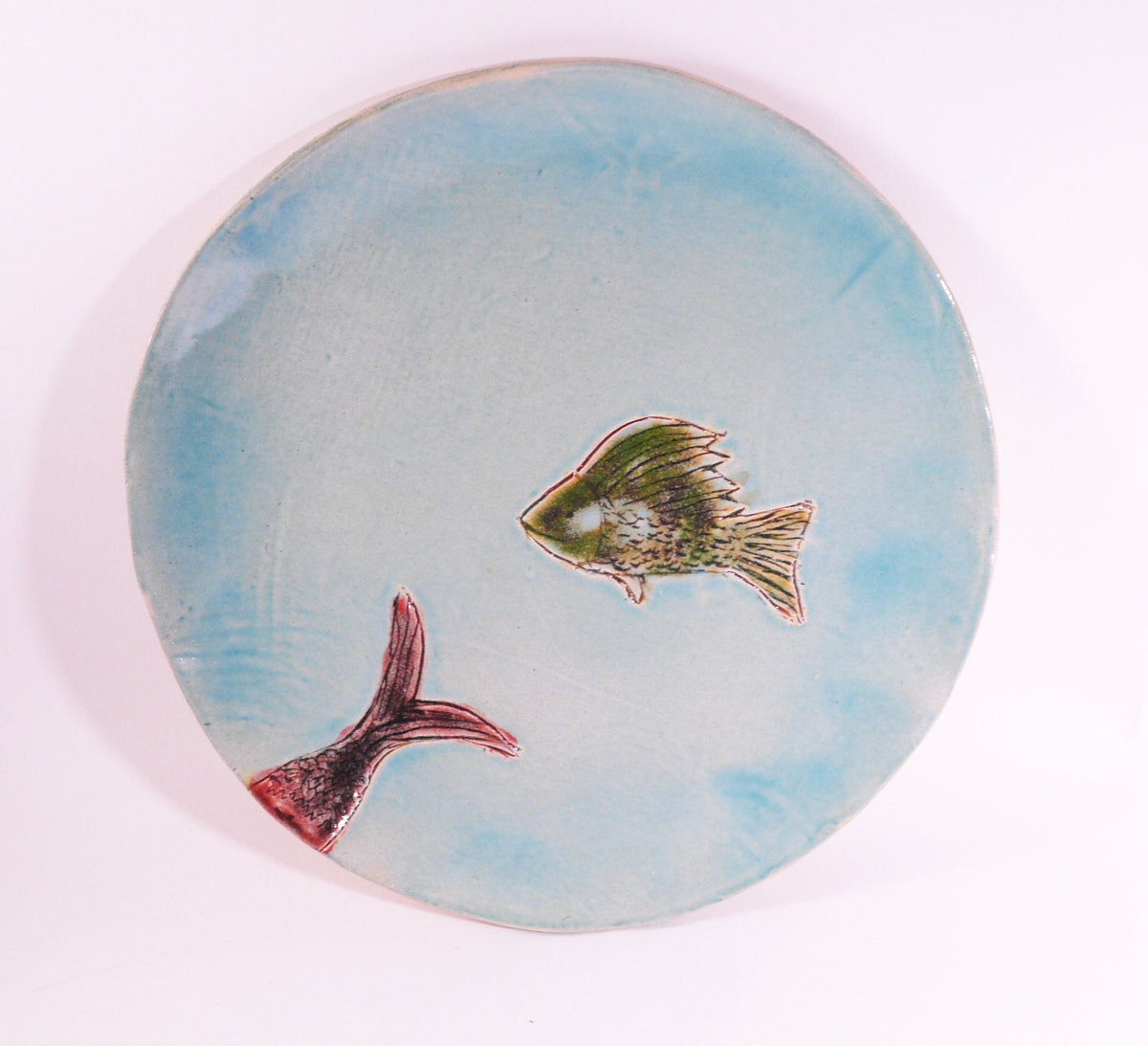 Kingfish Light Blue Ceramic Plate — view 5