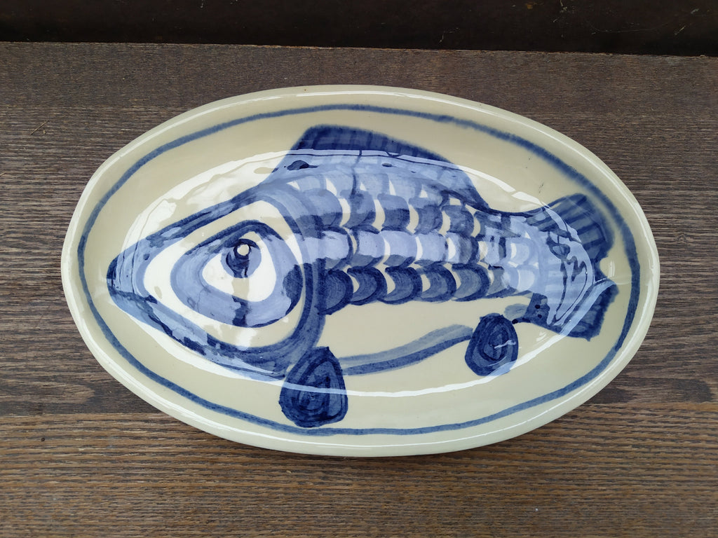 Sound Blue Hand-Painted Ceramic Plate — view 3