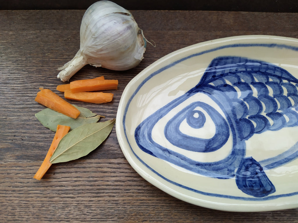 Sound Blue Hand-Painted Ceramic Plate — view 4