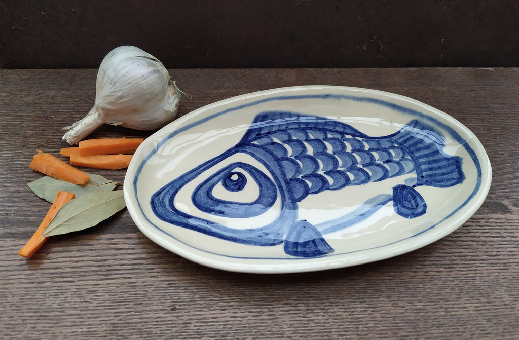 Sound Blue Hand-Painted Ceramic Plate — Low Country Marine