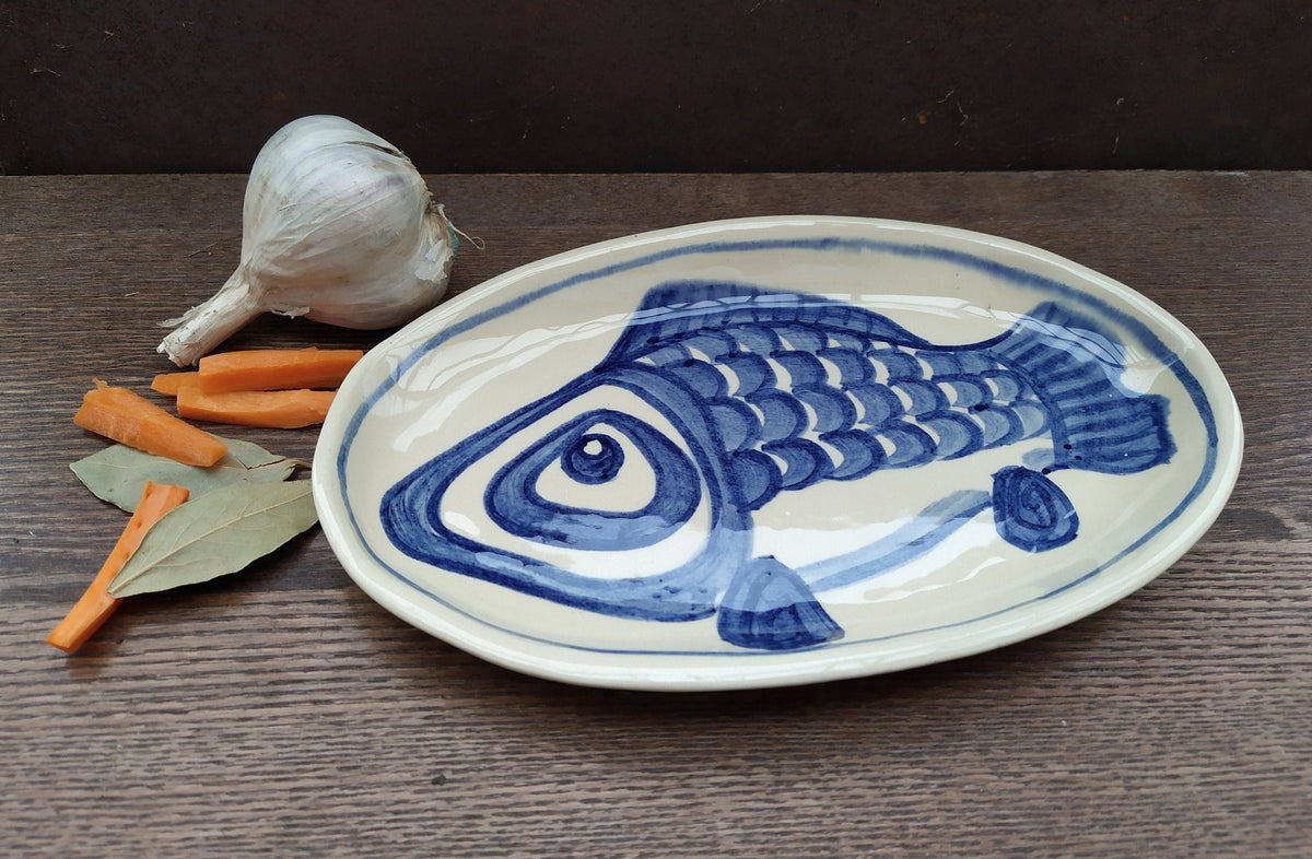 Sound Blue Hand-Painted Ceramic Plate — Low Country Marine