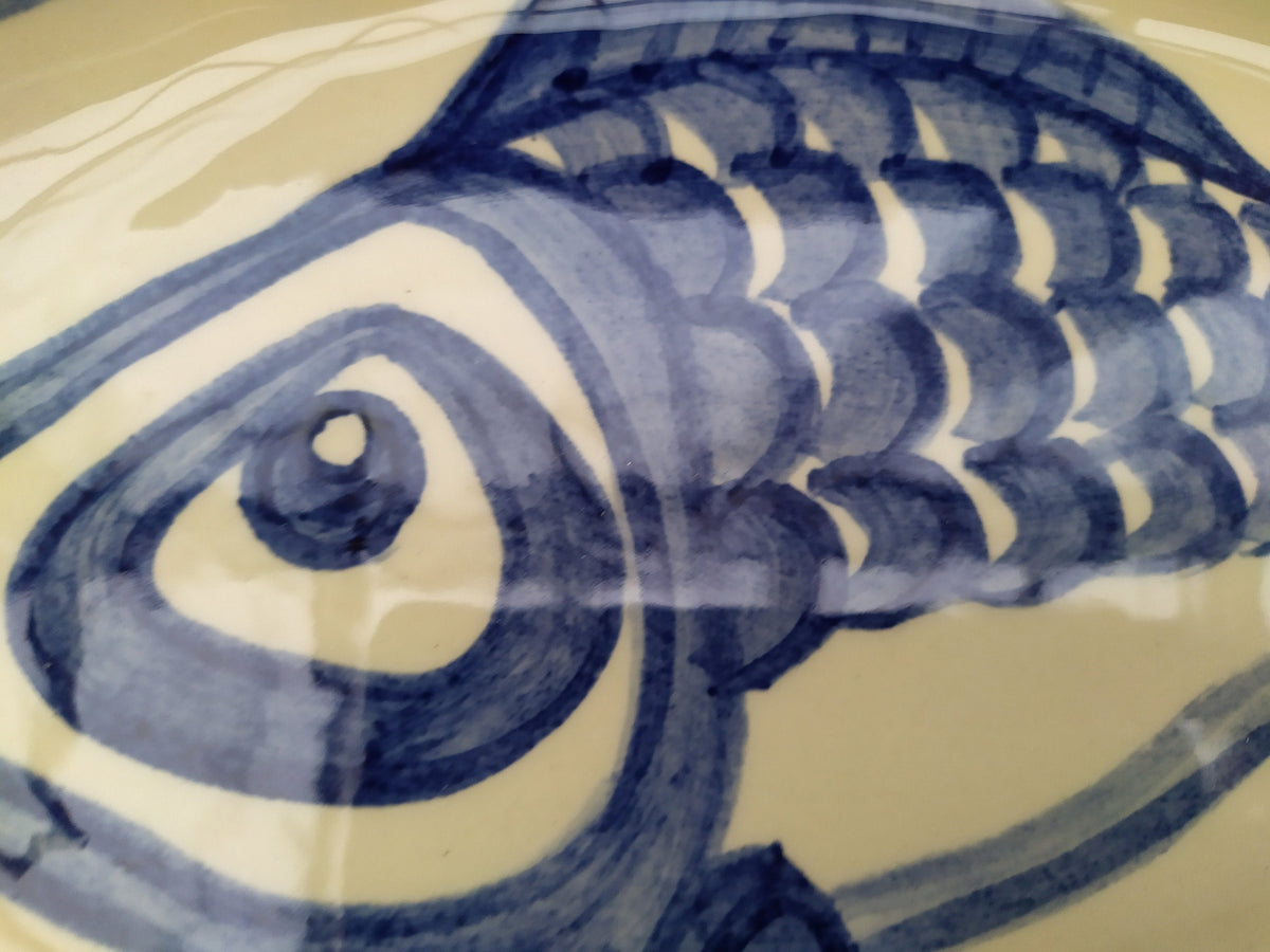 Sound Blue Hand-Painted Ceramic Plate — view 5