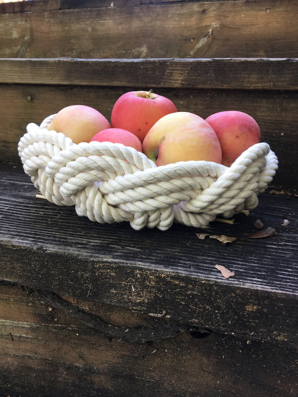 Mooring White Cotton Rope Bowl — view 3