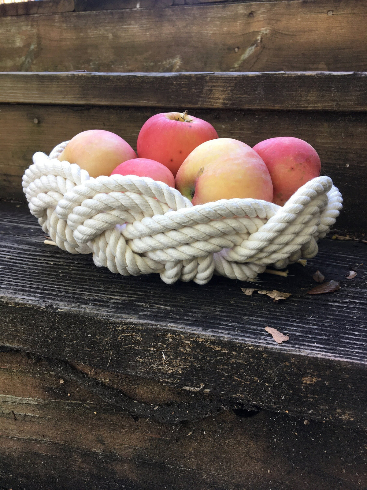 Mooring White Cotton Rope Bowl — view 3