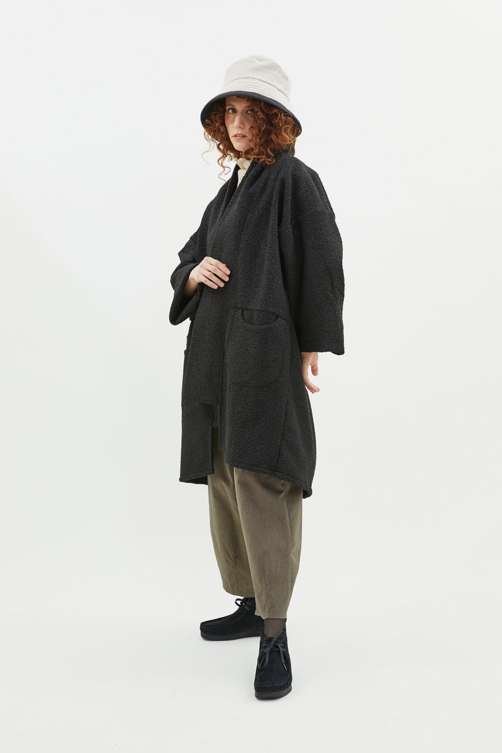 Helm White Fleece Bucket Hat — view 3