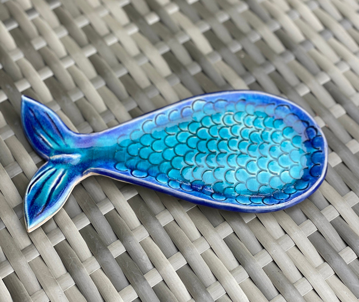 Yemassee Teal Fish Spoon Rest — Low Country Marine