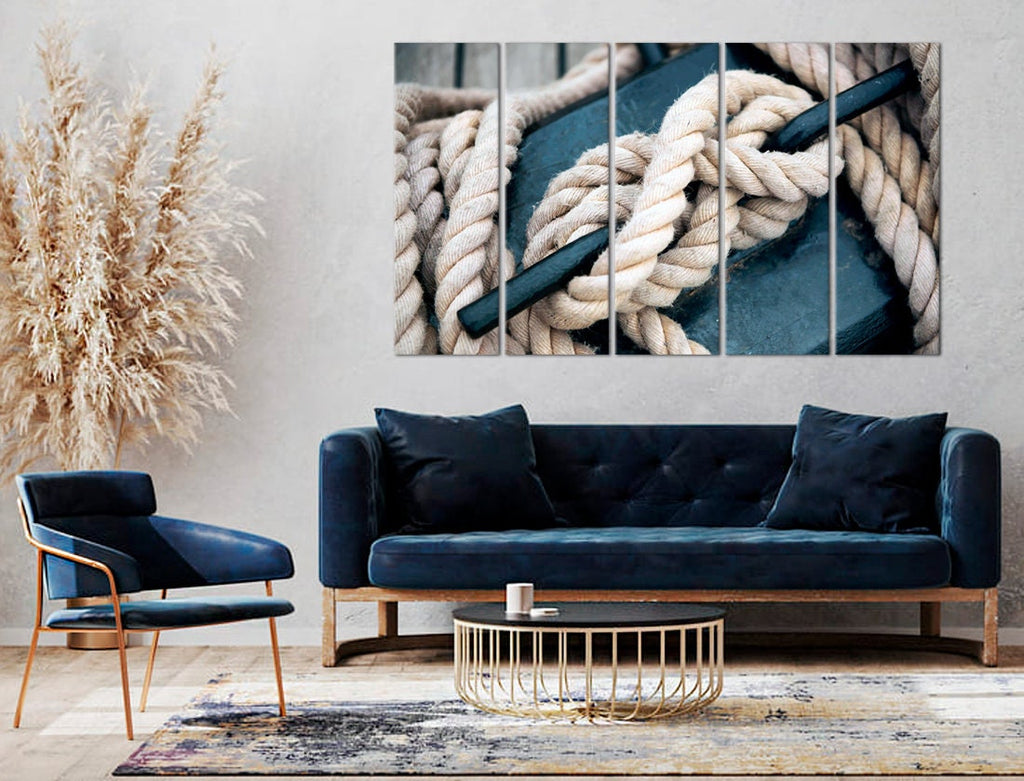 Channel Ivory Rope Knot Canvas Art — view 3