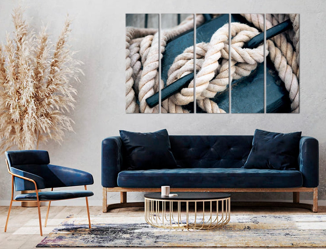 Channel Ivory Rope Knot Canvas Art — view 3