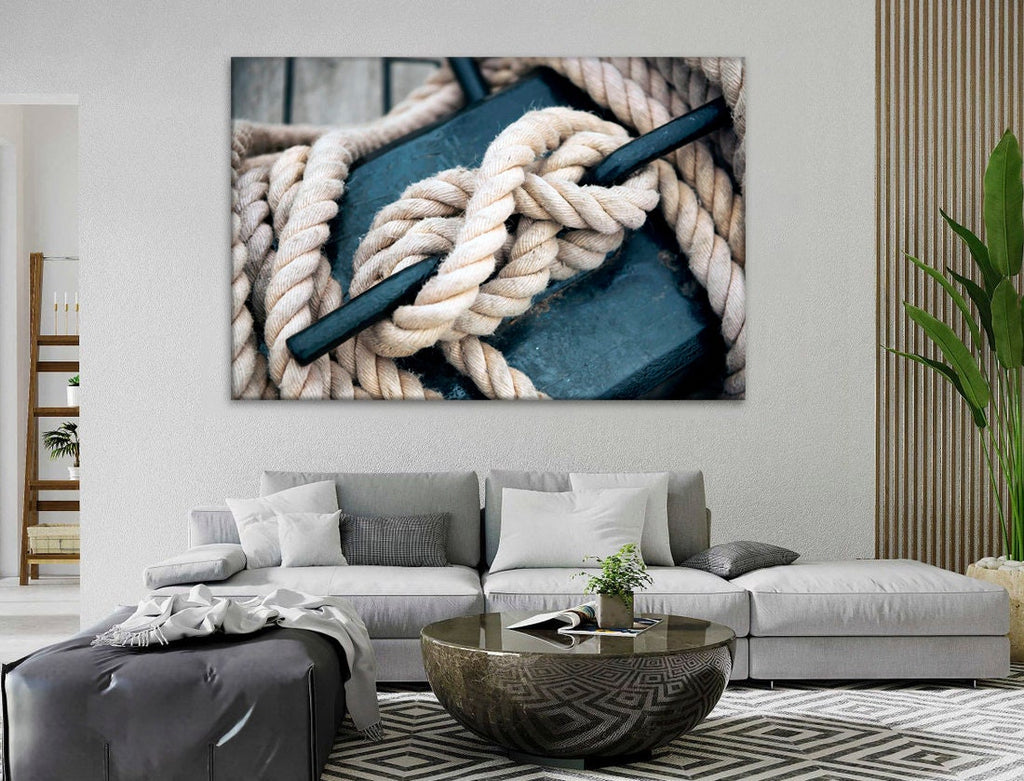 Channel Ivory Rope Knot Canvas Art — view 4