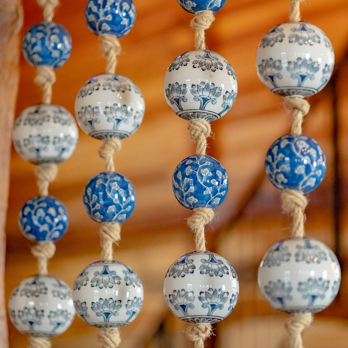 Inlet Brown Rope Hand-Painted Ceramic Float Garland — view 5