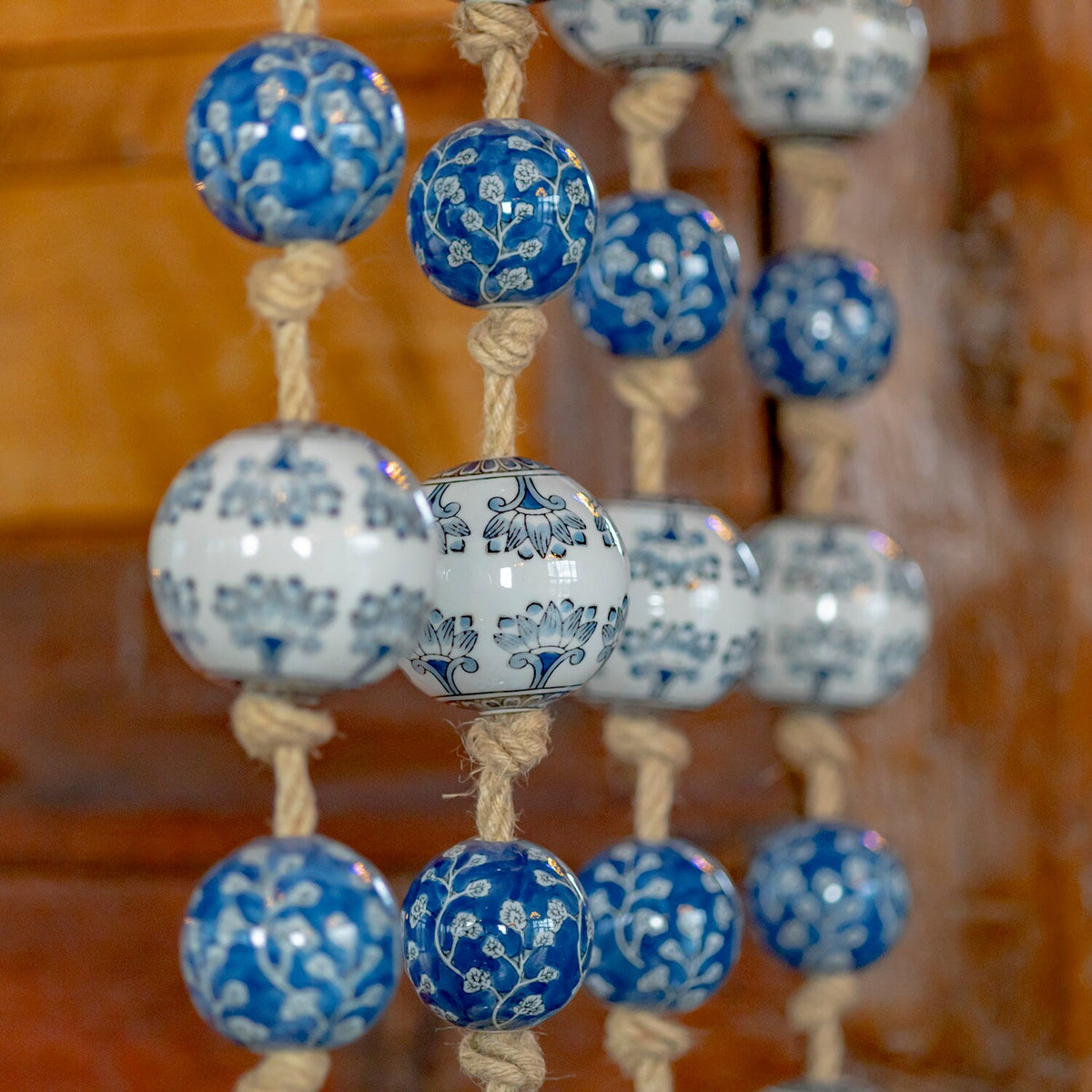 Inlet Brown Rope Hand-Painted Ceramic Float Garland — view 6