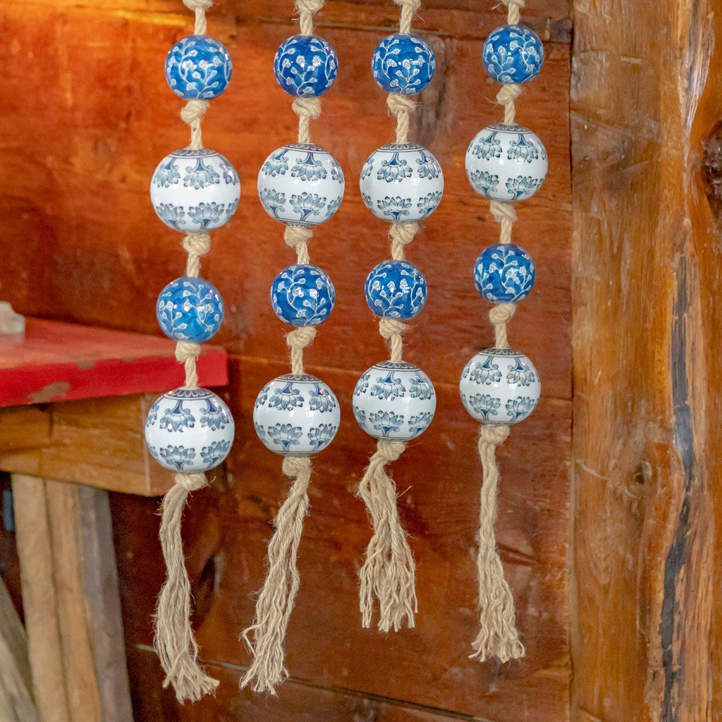 Inlet Brown Rope Hand-Painted Ceramic Float Garland — view 4