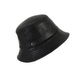 Ebb Black Leather Bucket Hat — Low Country Marine