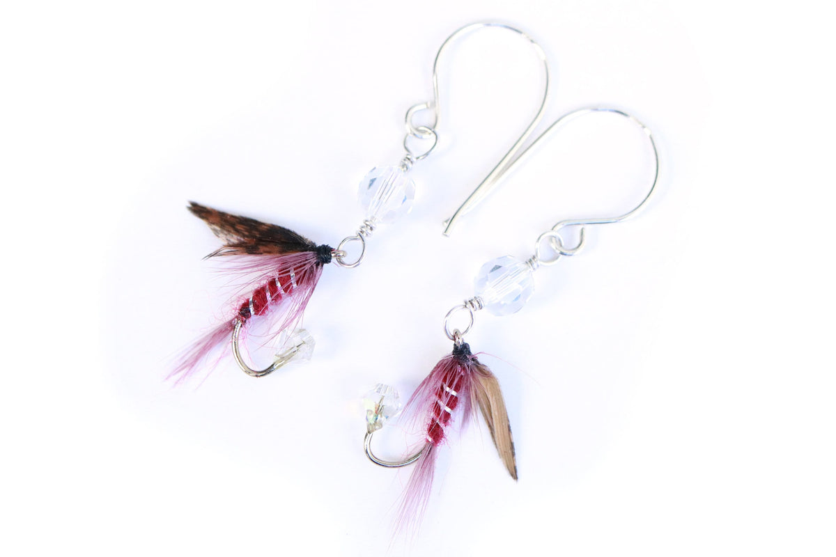 Slack Red Lure Earrings — view 2