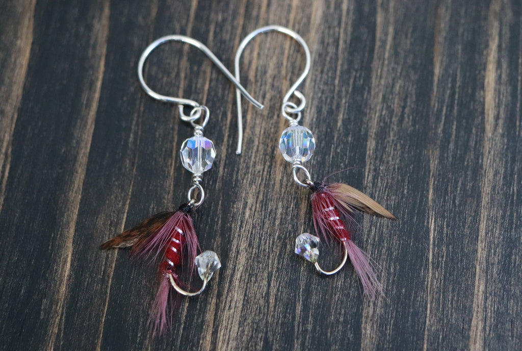 Slack Red Lure Earrings — view 3