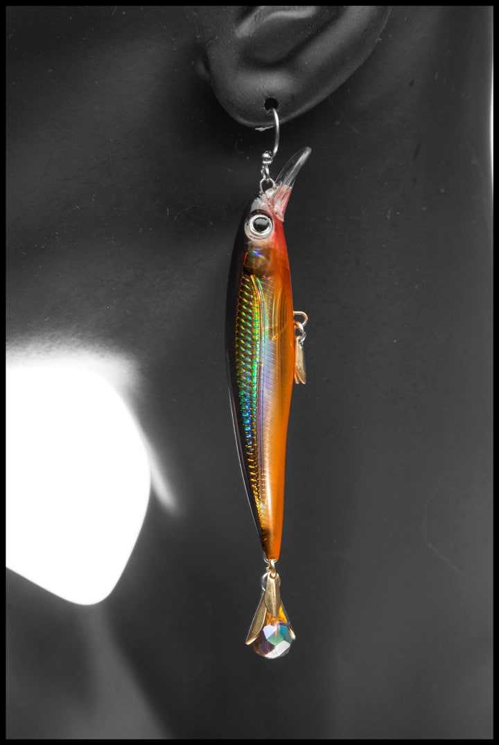 Bohicket Navy Lure Earrings — Low Country Marine