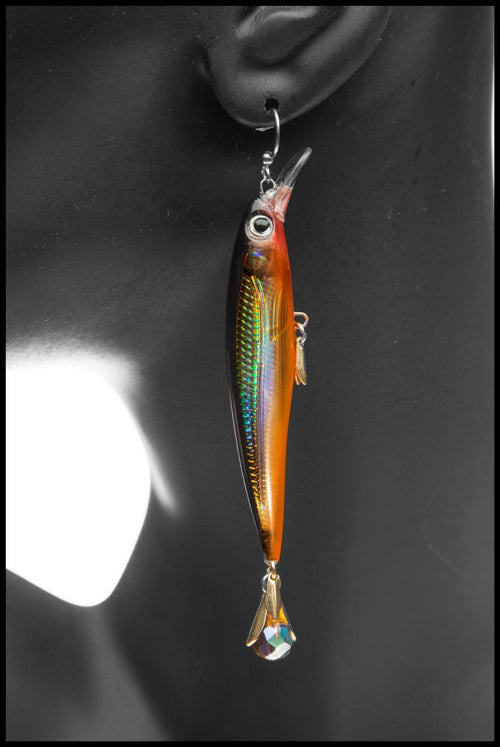 Bohicket Navy Lure Earrings — Low Country Marine