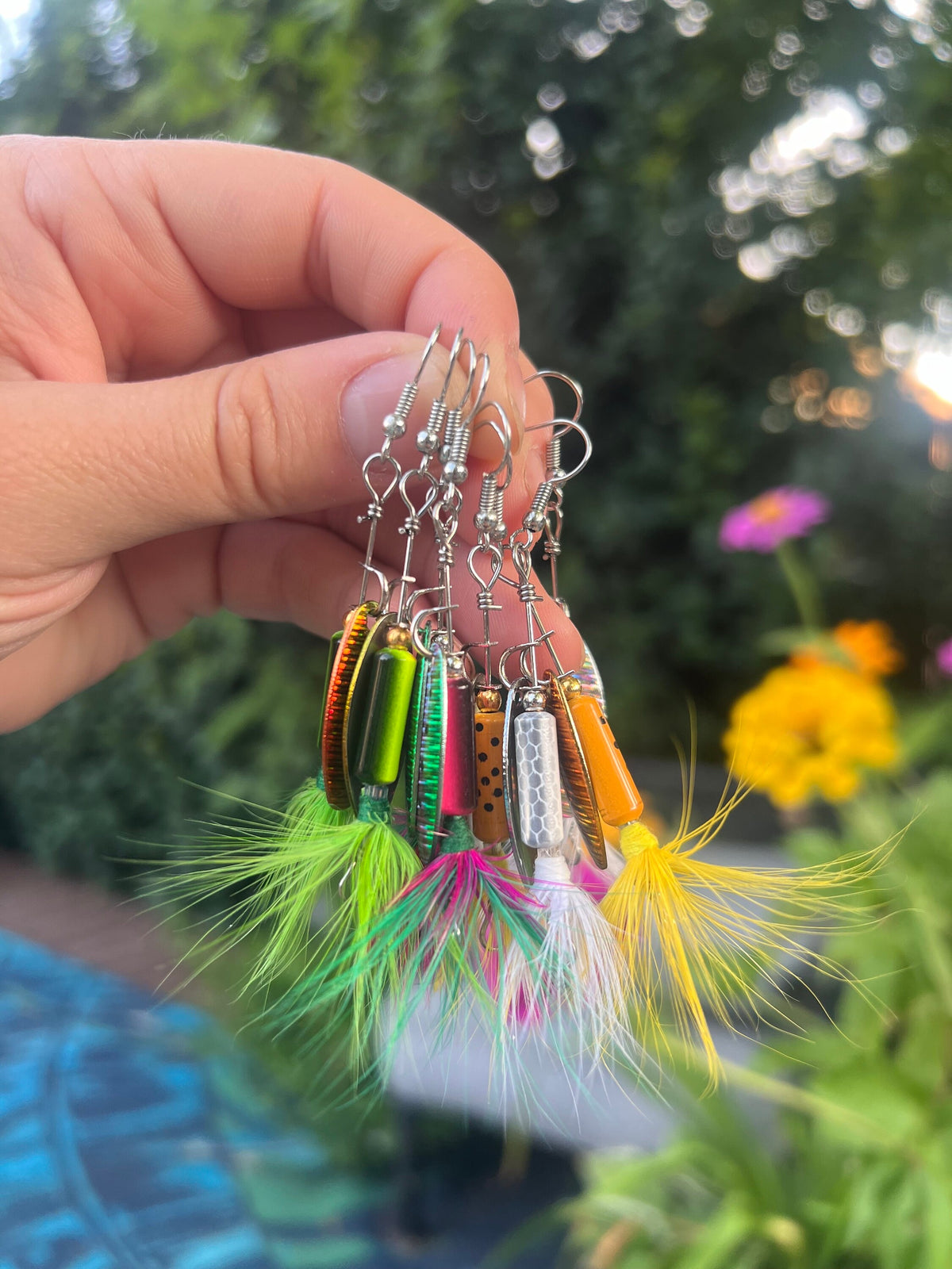 Edisto Burgundy Lure Earrings — view 5