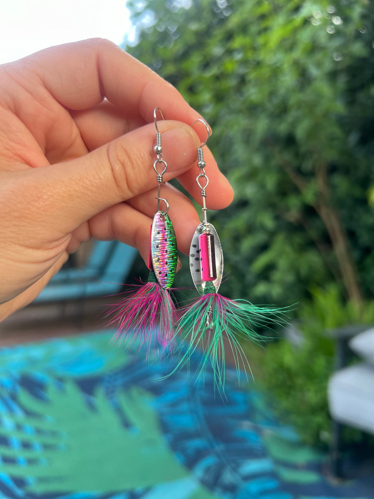 Edisto Burgundy Lure Earrings — view 2