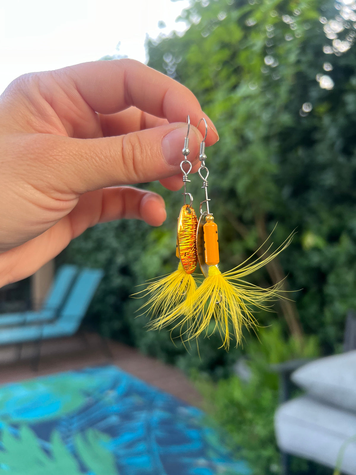 Edisto Burgundy Lure Earrings — view 3
