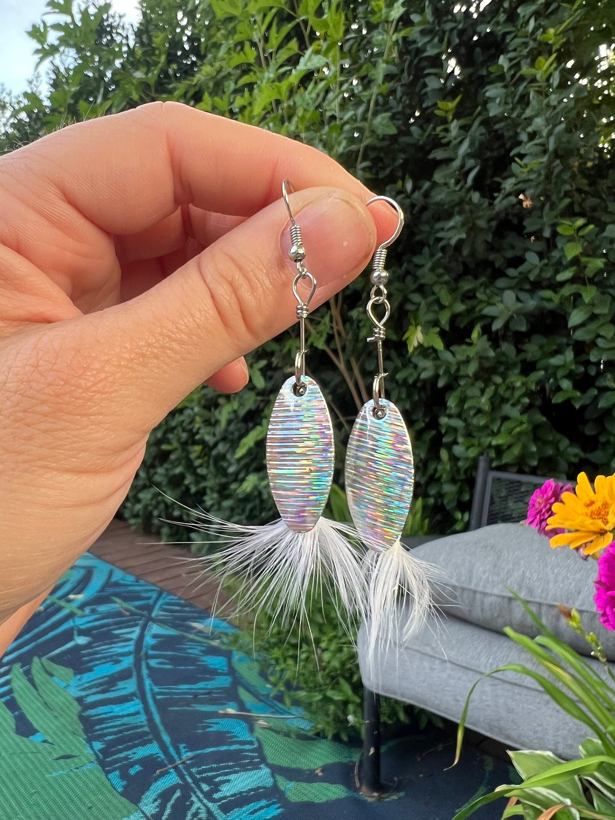 Edisto Burgundy Lure Earrings — view 4