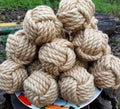 Transom Beige Cotton Rope Knot Decor — Low Country Marine