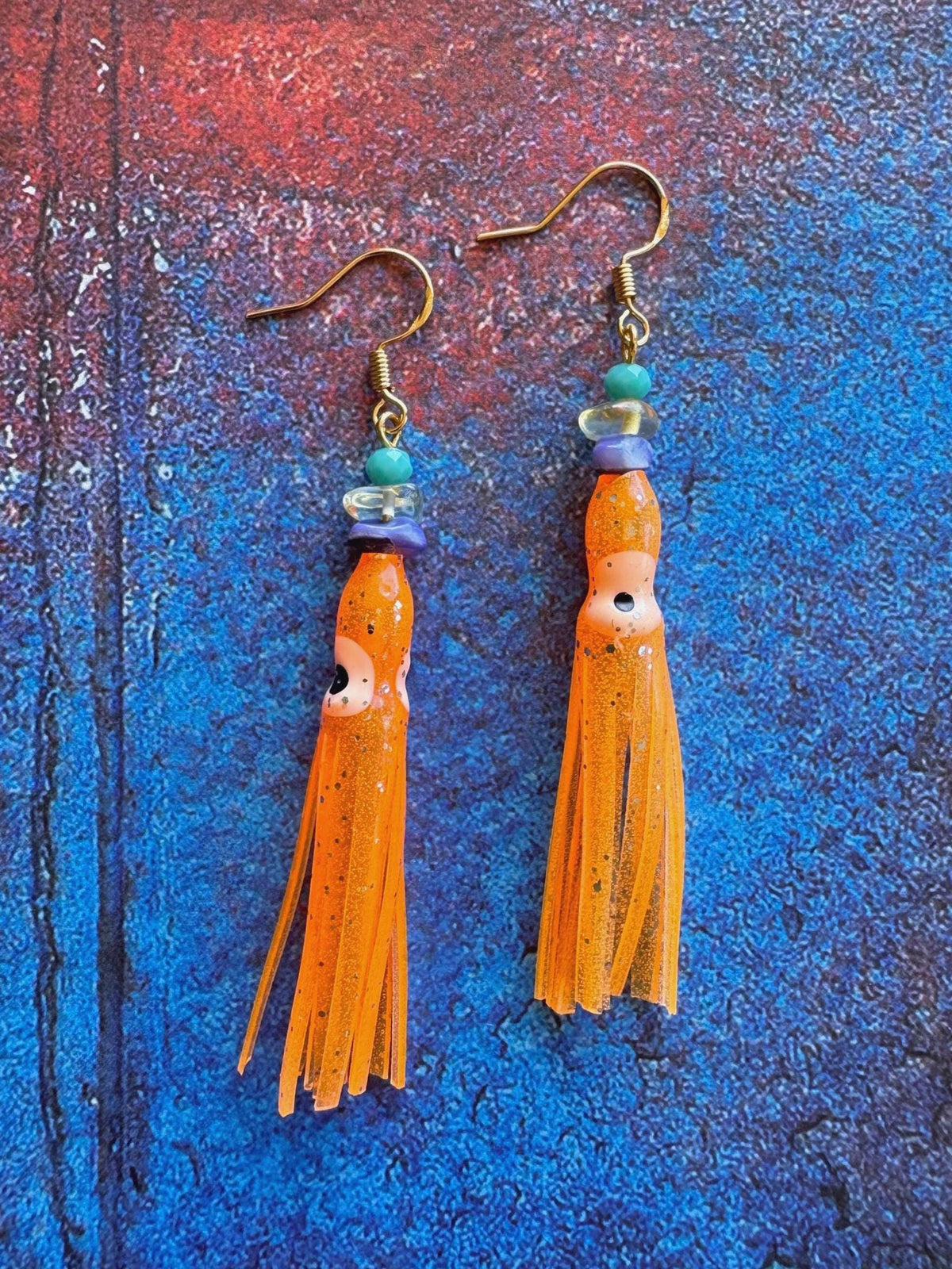 Beacon Orange Lure Earrings — Low Country Marine