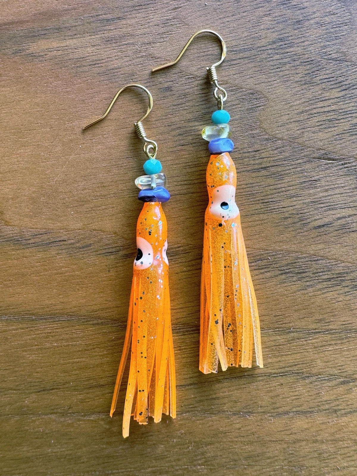 Beacon Orange Lure Earrings — view 3