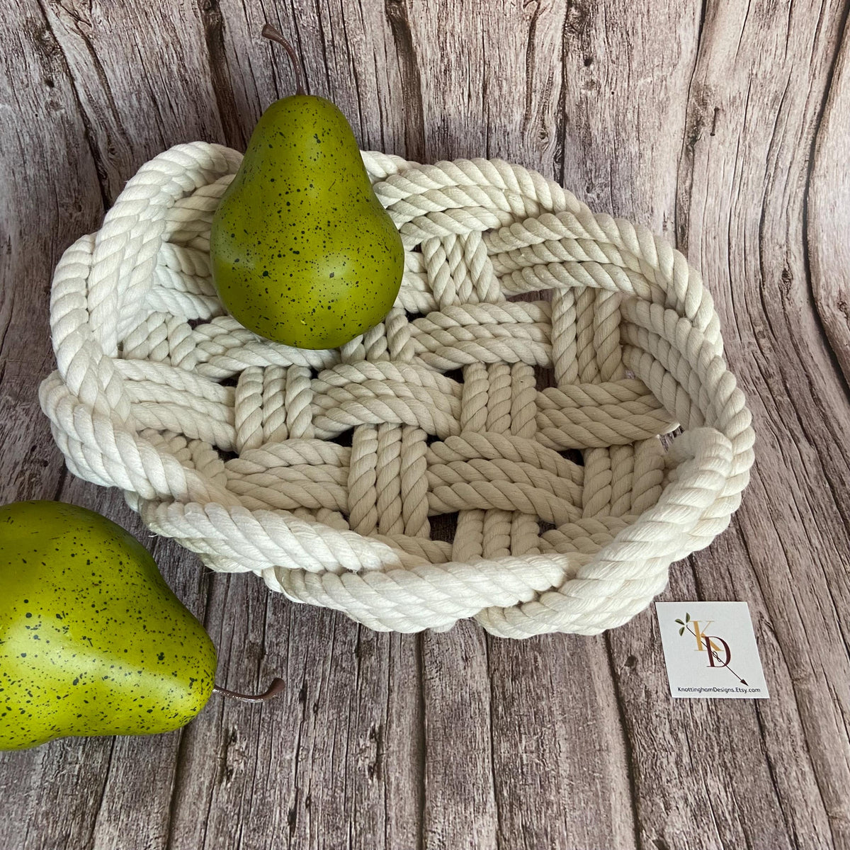 Mooring White Cotton Rope Bowl — Low Country Marine