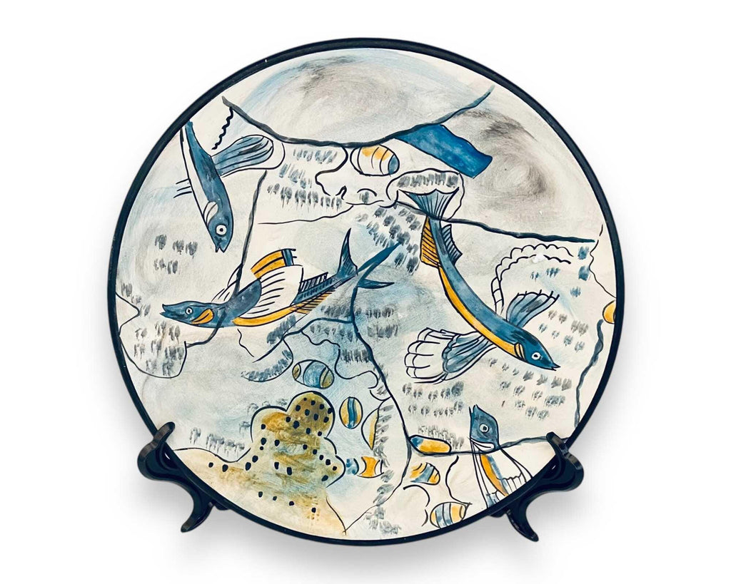 Pompano Beige Ceramic Plate — Low Country Marine