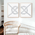 Bulkhead White Rope Knot Art Prints — Low Country Marine