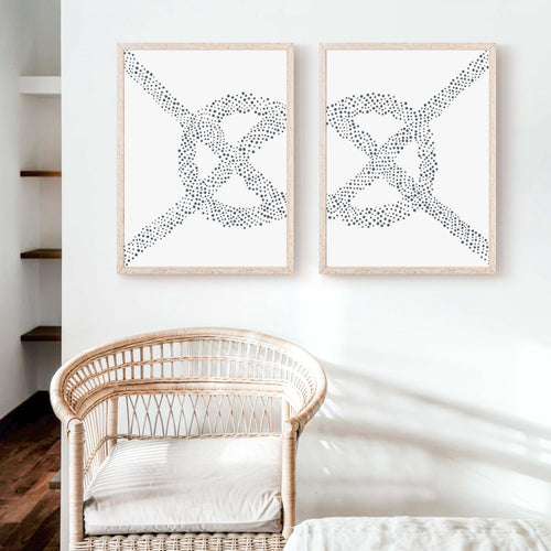 Bulkhead White Rope Knot Art Prints — Low Country Marine