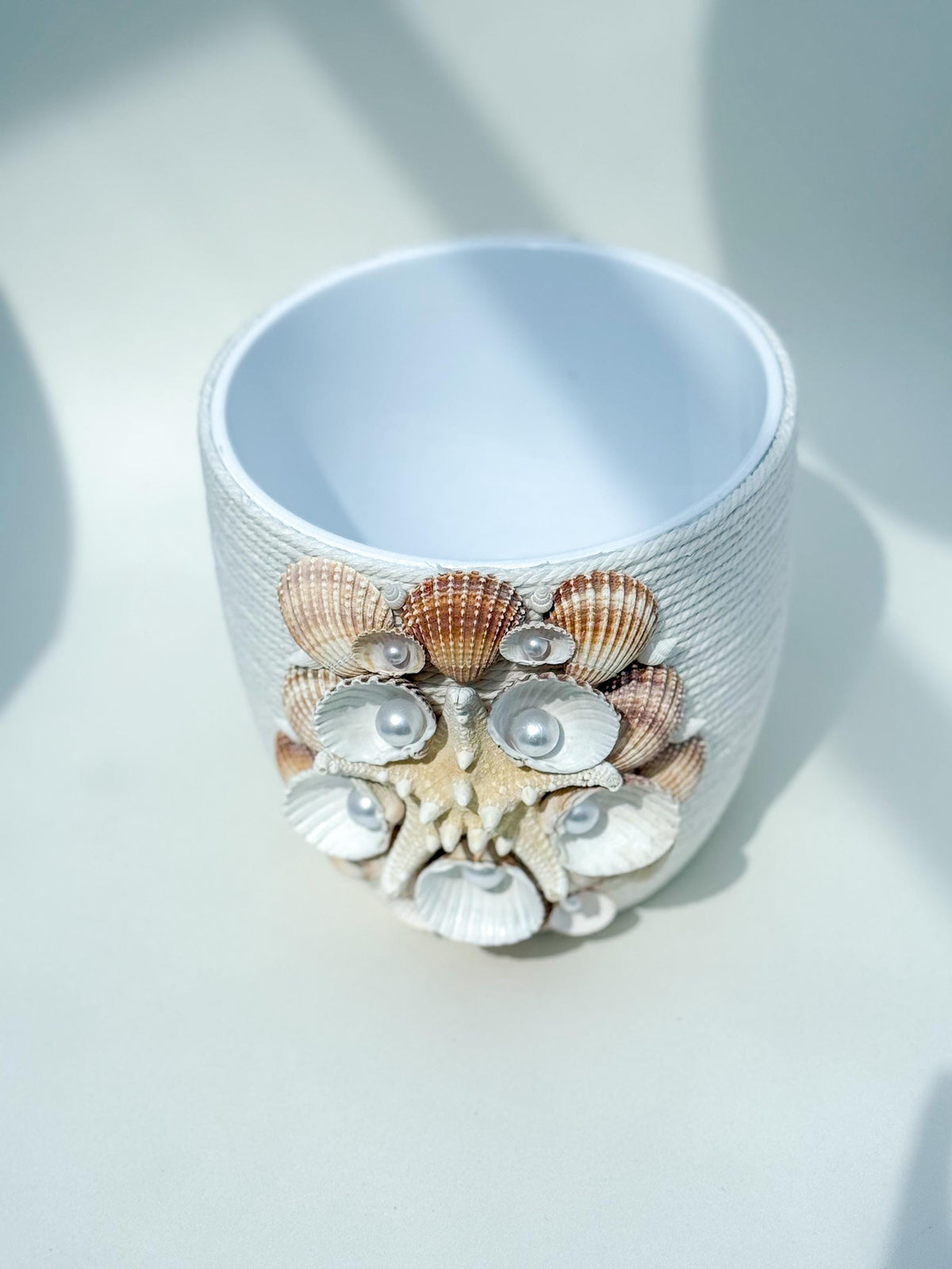 Magnolia Beige Cotton Seashell Plant Pot — view 5