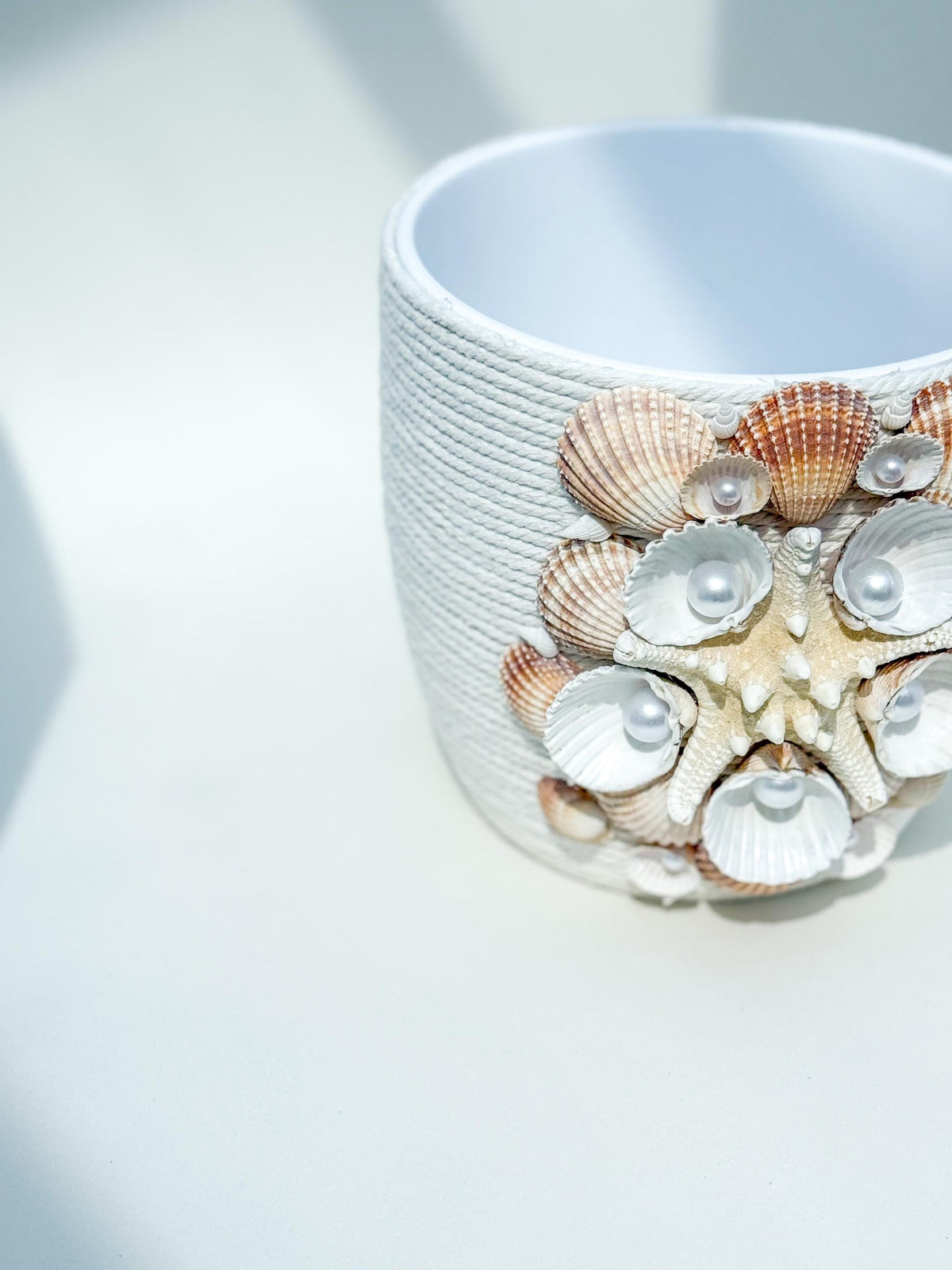 Magnolia Beige Cotton Seashell Plant Pot — view 2