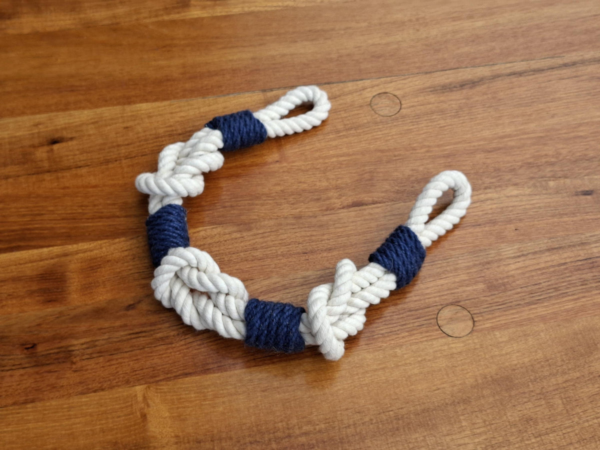 Jetty White Cotton Rope Curtain Tieback — view 2