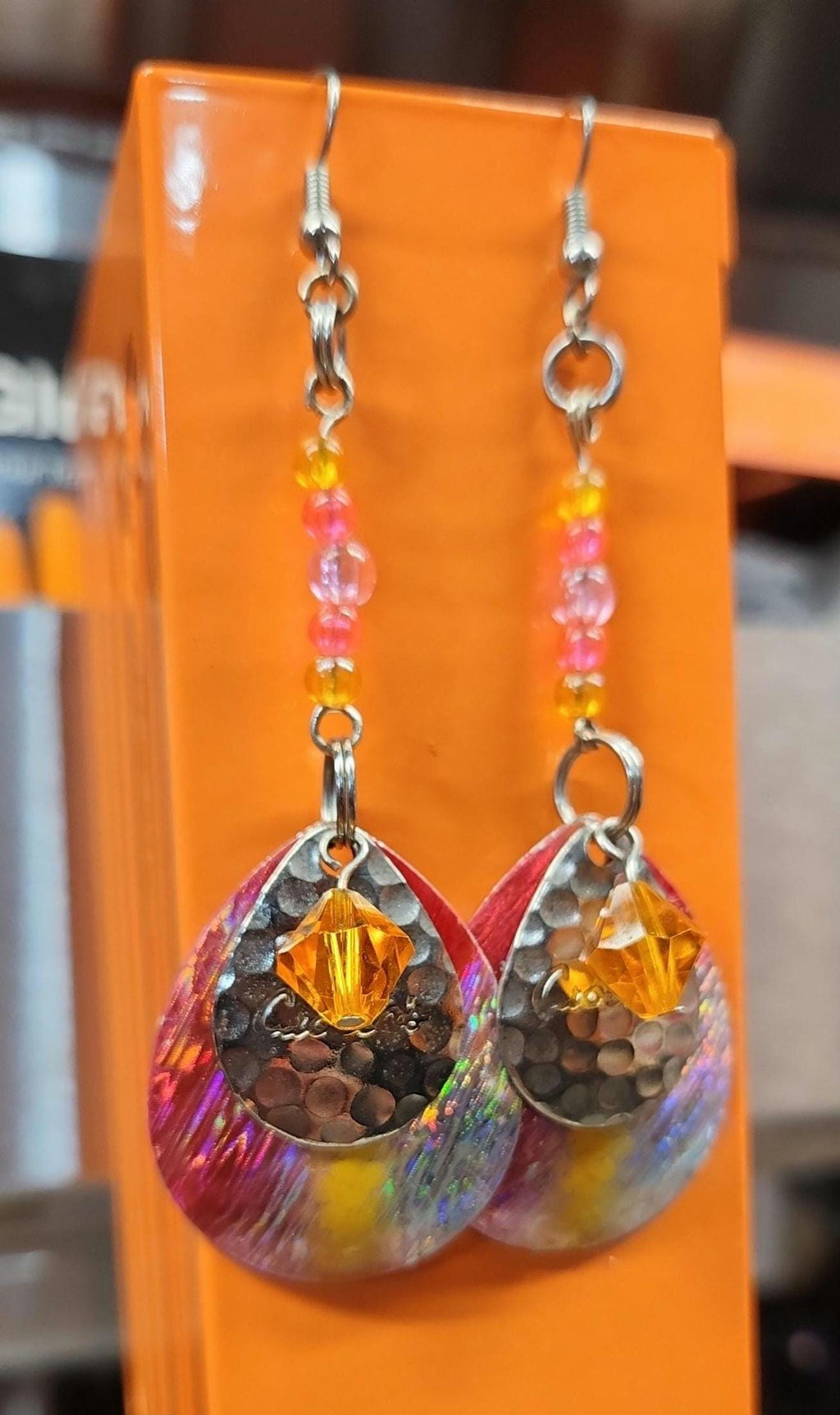 Shrimper Orange Lure Earrings — Low Country Marine