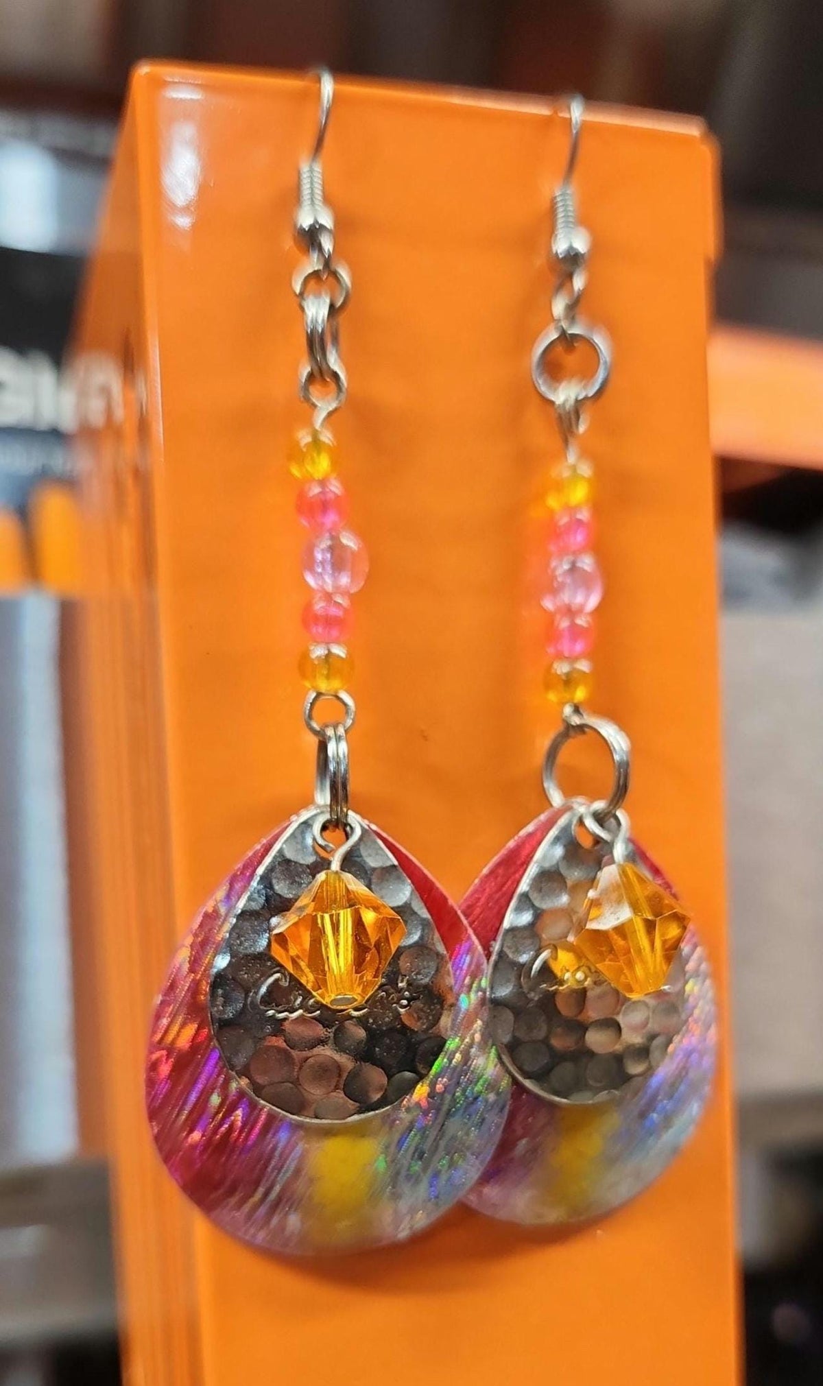 Shrimper Orange Lure Earrings — Low Country Marine