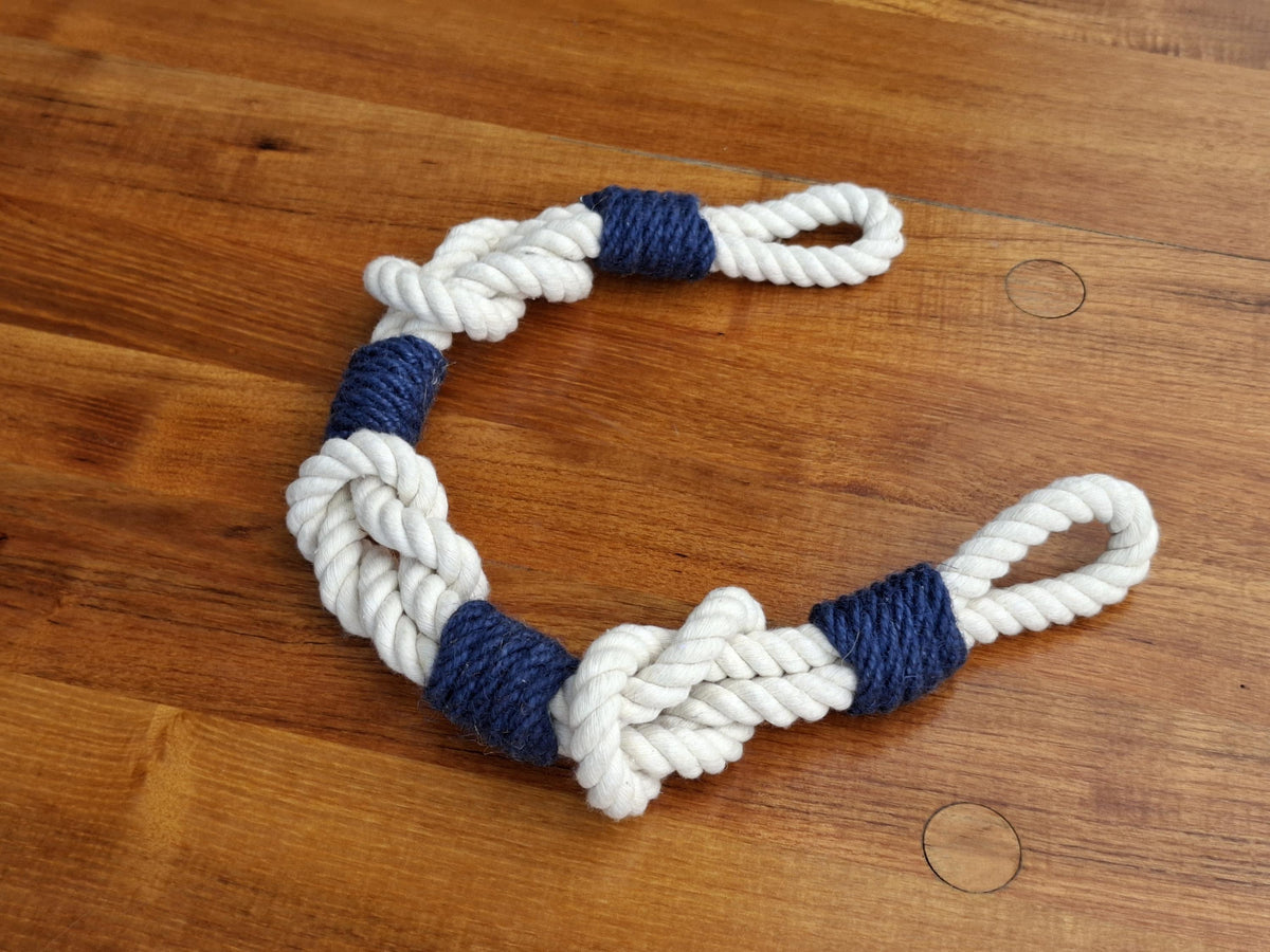 Jetty White Cotton Rope Curtain Tieback — view 3
