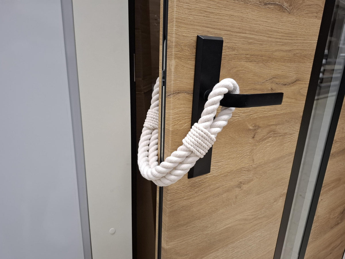 Breaker White Cotton Rope Door Stop — Low Country Marine