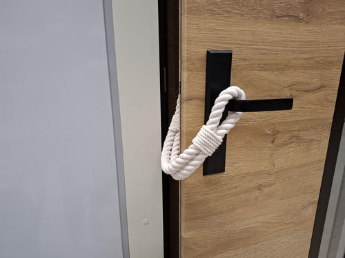 Breaker White Cotton Rope Door Stop — Low Country Marine