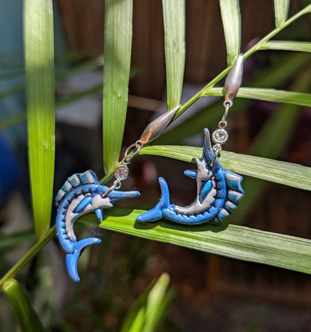 Ravenel Black Hand-Painted Earrings — view 4