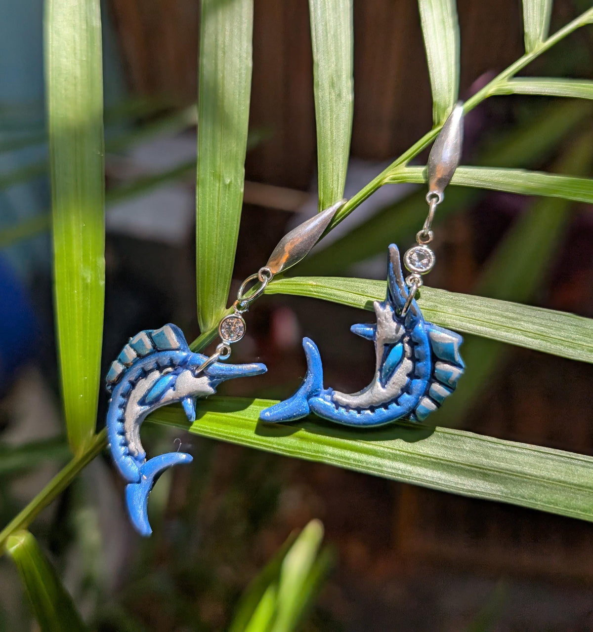 Ravenel Black Hand-Painted Earrings — view 4