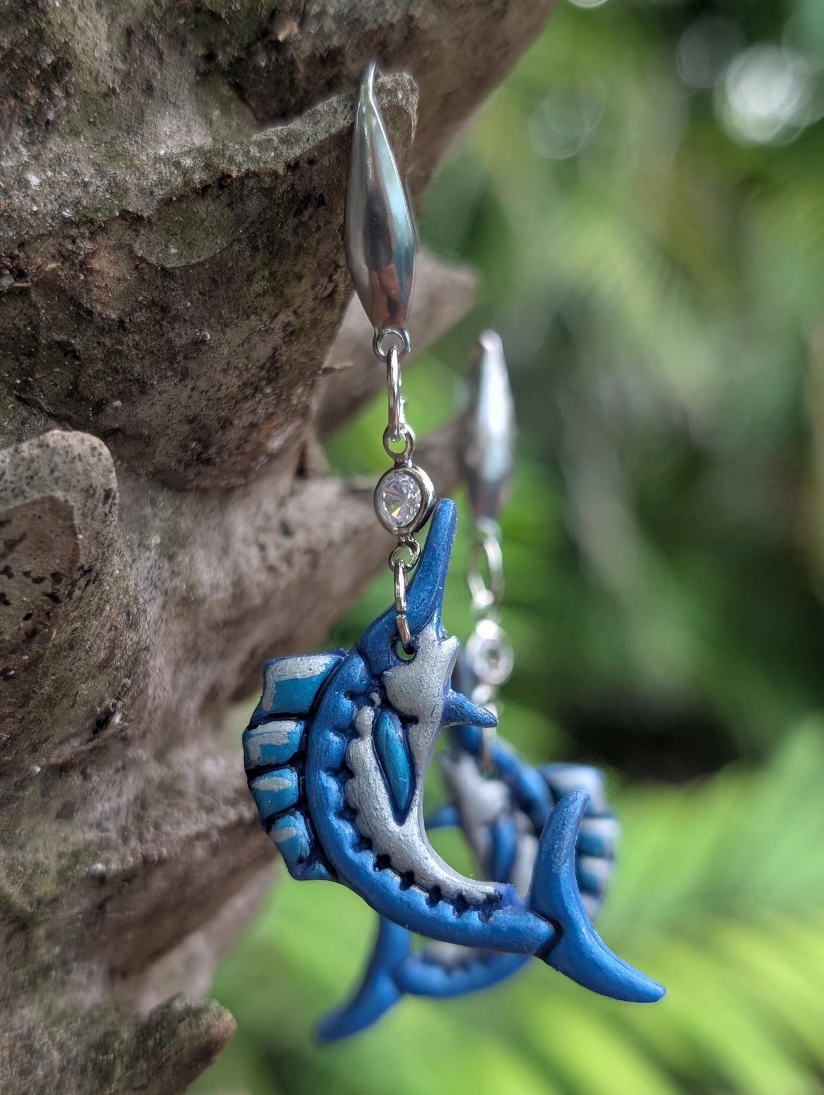 Ravenel Black Hand-Painted Earrings — view 5