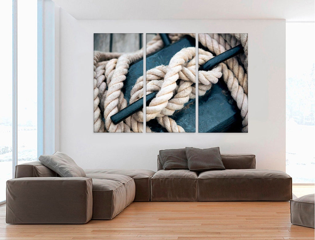 Channel Ivory Rope Knot Canvas Art — Low Country Marine