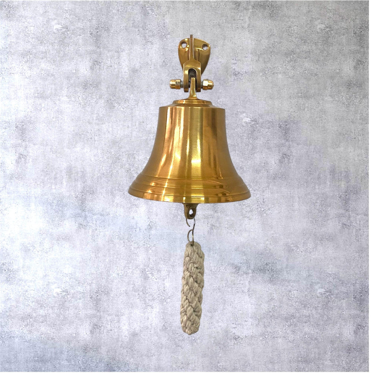 Ripple Gold Rope Brass Ship Bell — view 5