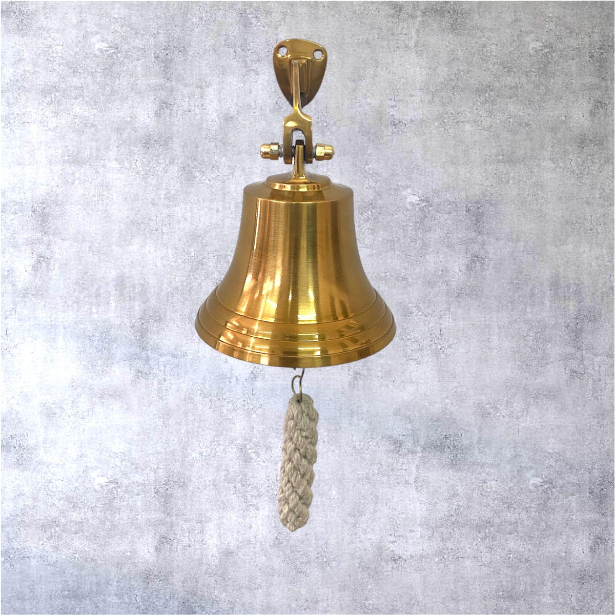 Ripple Gold Rope Brass Ship Bell — view 3