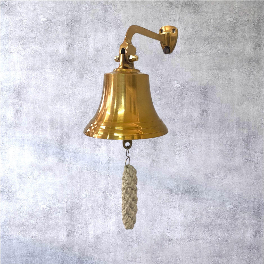 Ripple Gold Rope Brass Ship Bell — view 2
