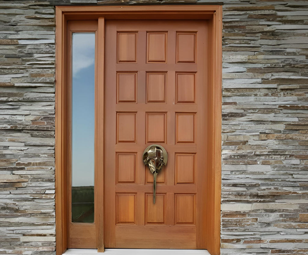 Pelican Gold Brass Crab Door Knocker — view 5