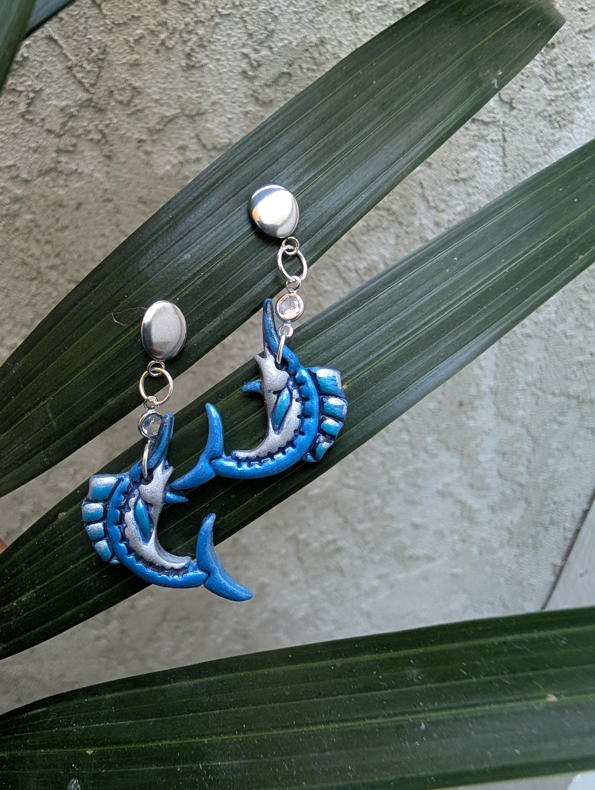 Ravenel Black Hand-Painted Earrings — view 3